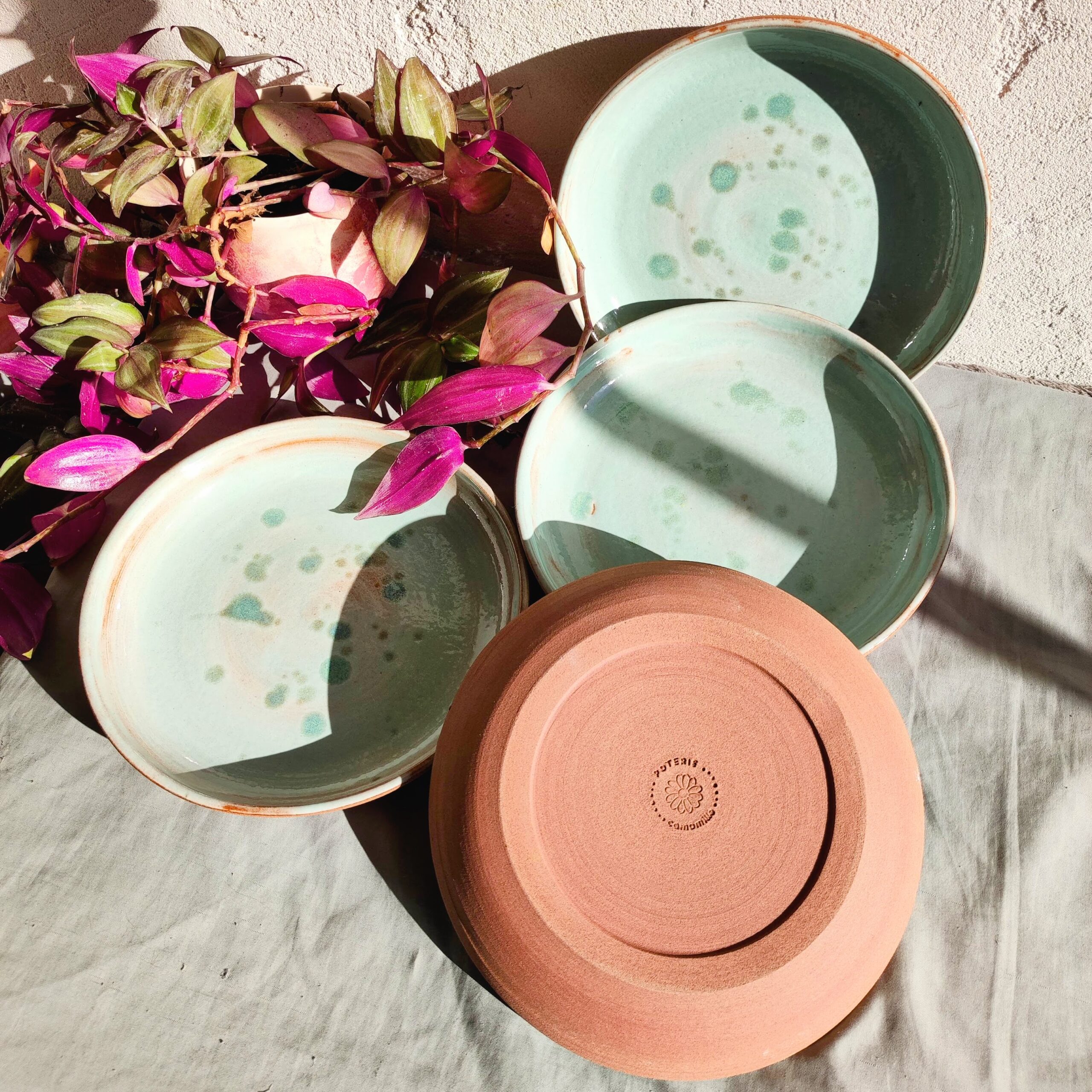 Assiettes à dessert ⌀18,5 - Set de 4 - "Blue passion"