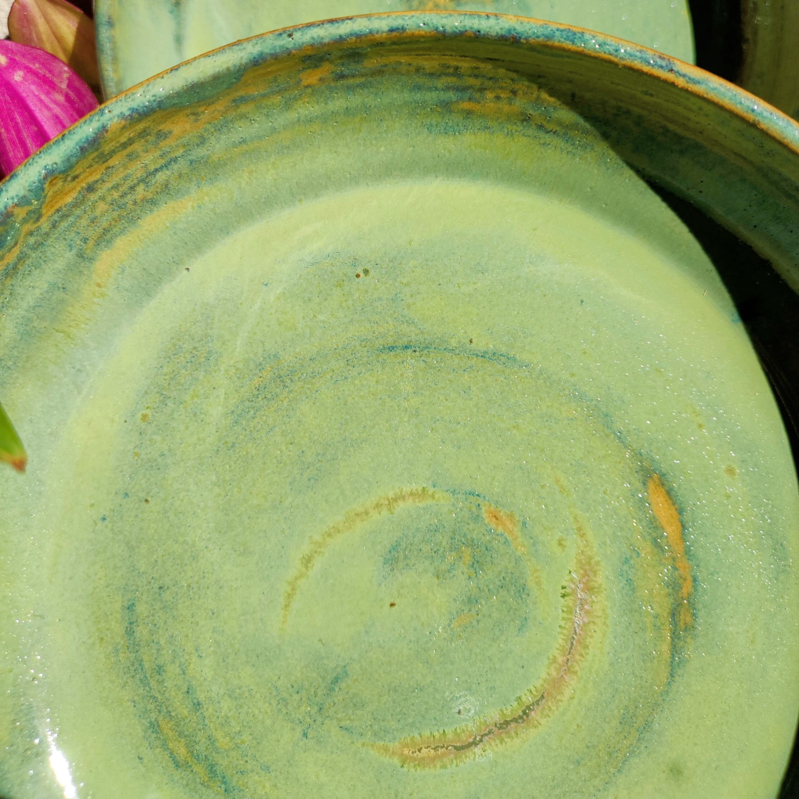 Assiettes à pattes ⌀21 - Set de 6 - "Green aura" – Image 3